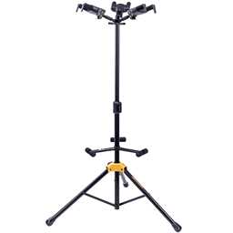 Hercules GS432BPLUS AutoGrip Triple Guitar Stand with Foldable Backrest