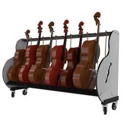 The Band Room™ Mobile 6-Cello Rack by A&S Crafted Products