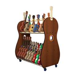 The Band Room™  Mobile 30-Multi-Size Ukulele Rack by A&S Crafted Products