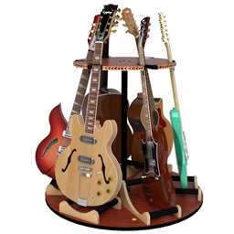 The Carousel™ Deluxe Rotating Guitar Stand by A&S Crafted Products