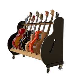 The Session-Pro™ Mobile 8 Guitar Rack by A&S Crafted Products