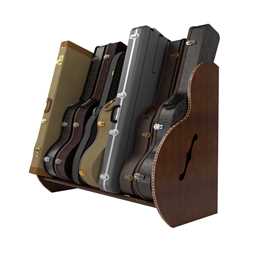 The Studio™ Deluxe Guitar Case Rack | Walnut, Grande by A&S Crafted Products