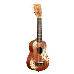 Kala Hibiscus Mahogany Soprano Ukulele