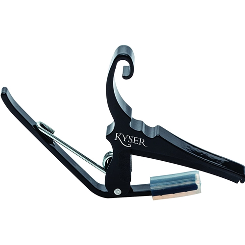 Kyser KG6B Black Quick-Change Capo for 6-string acoustic guitars, Black