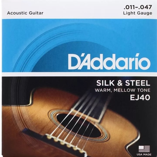 EJ40 D'Addario Silk & Steel Folk Strings