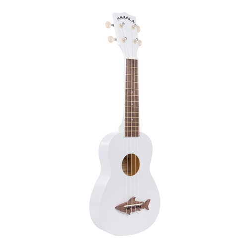 Kala MKSSWHT Sop Uke Shark Great White Satin Vintage Finish