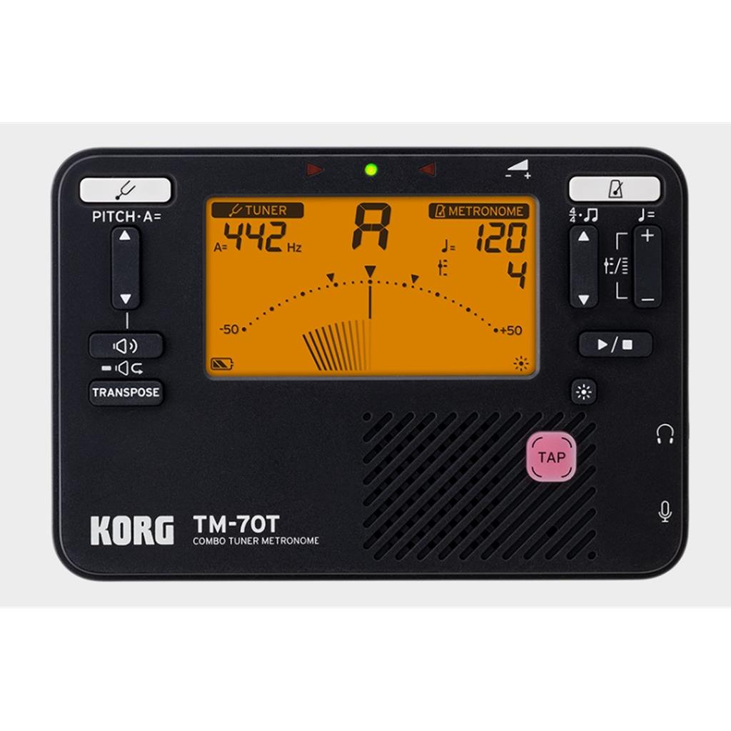 Korg TM70BK Tuner & Metronome, Black