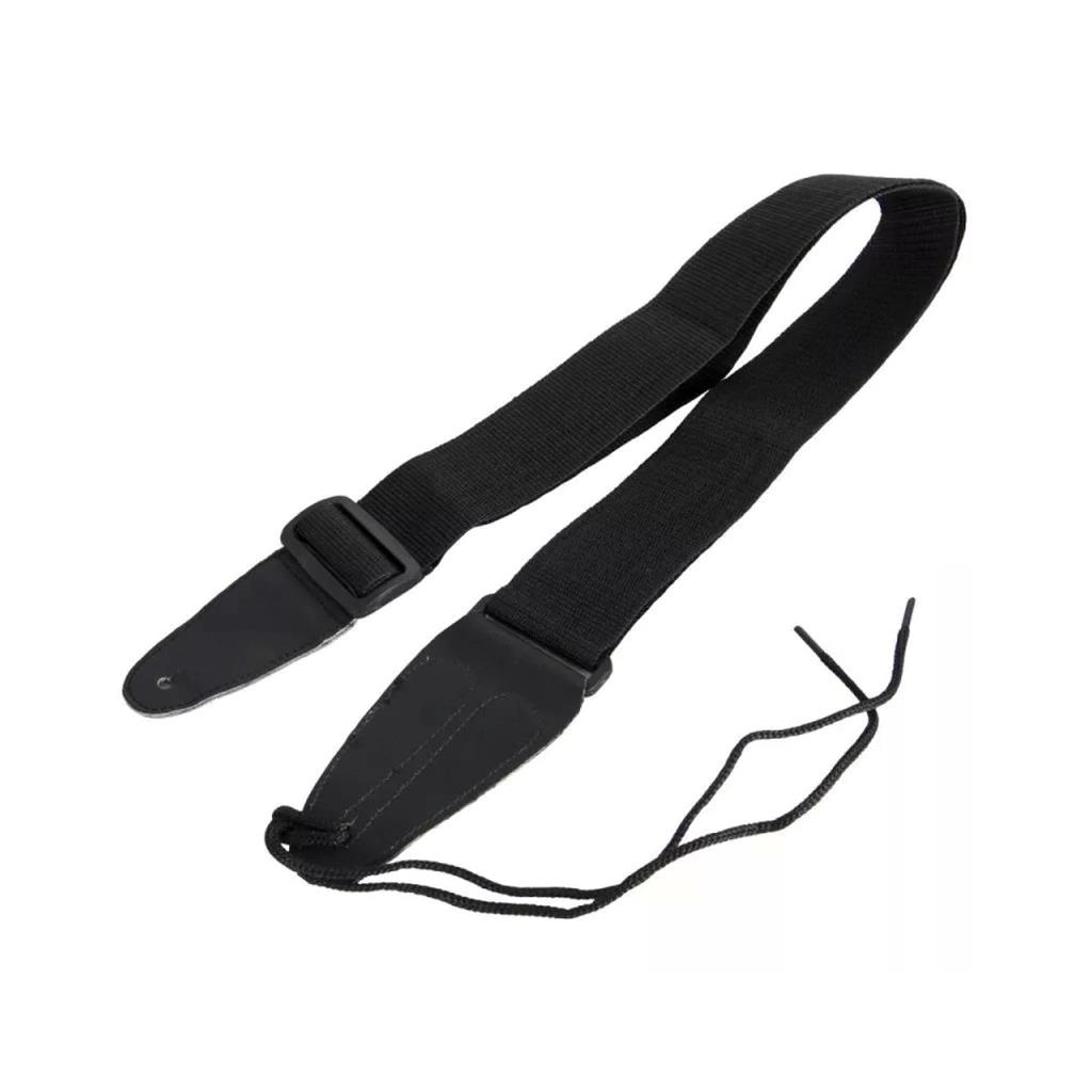 On-Stage GSA10BK Adjustable Guitar Strap with Leather Ends (Black)