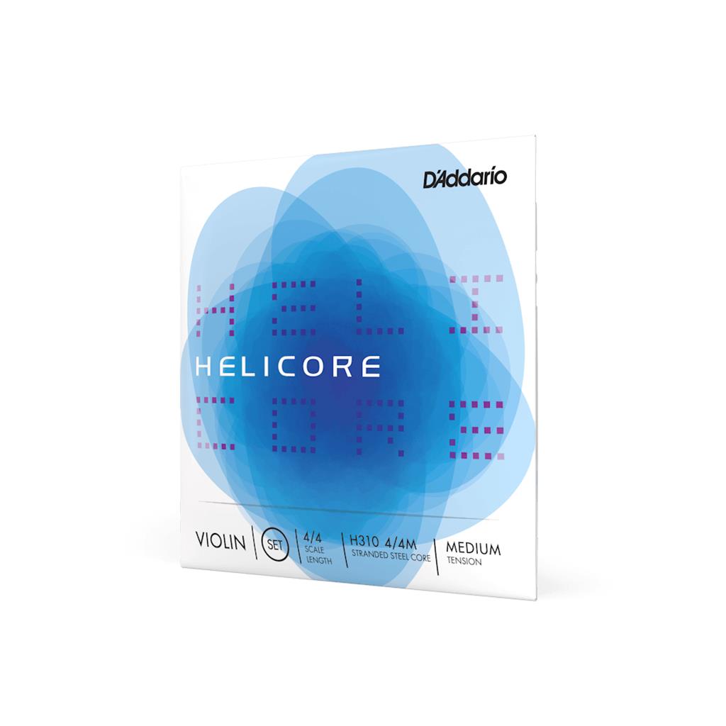 D'Addario Helicore Violin String Set, 4/4 Scale, Medium Tension