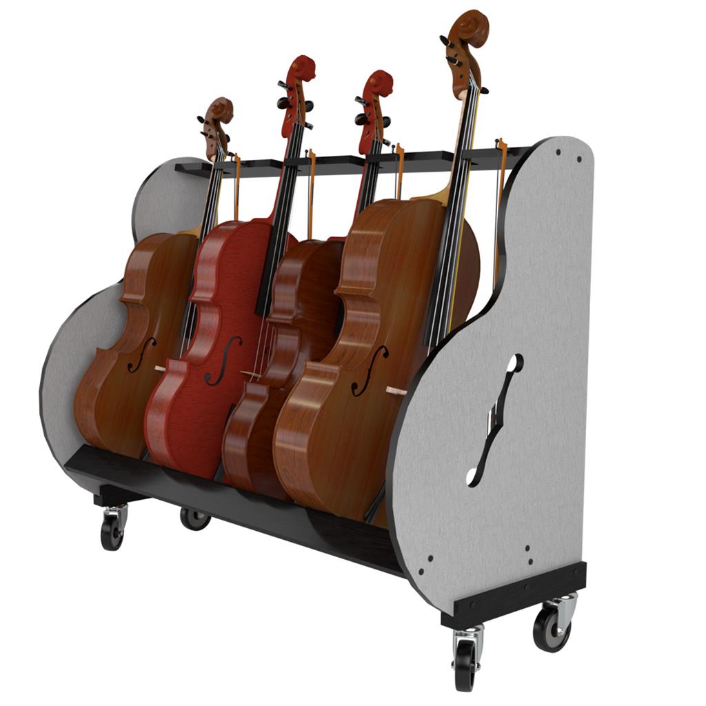 The Band Room™ Mobile 4-Cello Rack by A&S Crafted Products