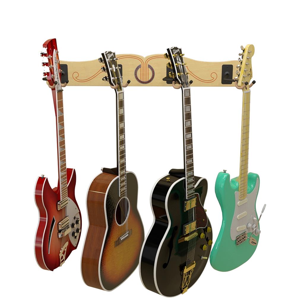 The Pro-File™ Wall-Mounted Guitar Hanger by A&S Crafted Products