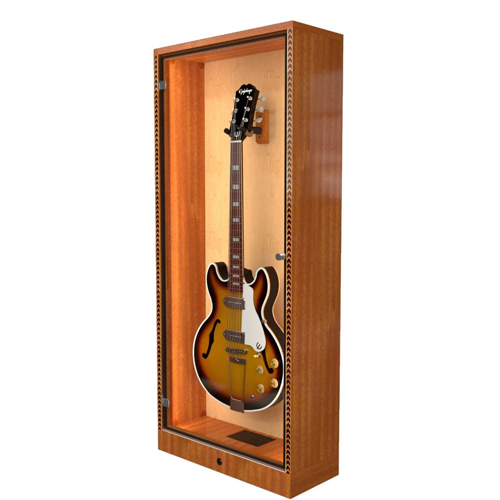 The ShowCase™ Deluxe Guitar Display Cabinet by A&S Crafted Products