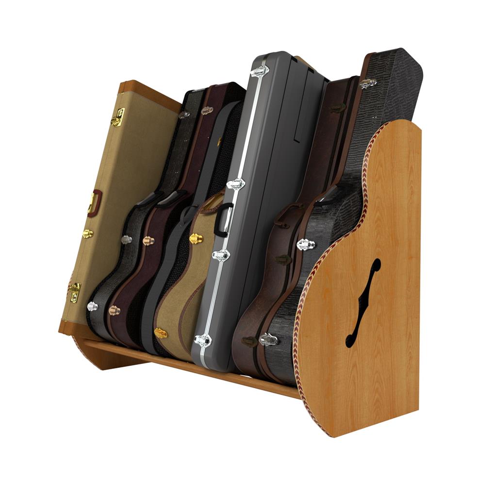 The Studio™ Deluxe Guitar Case Rack | Red Oak, Grande by A&S Crafted Products