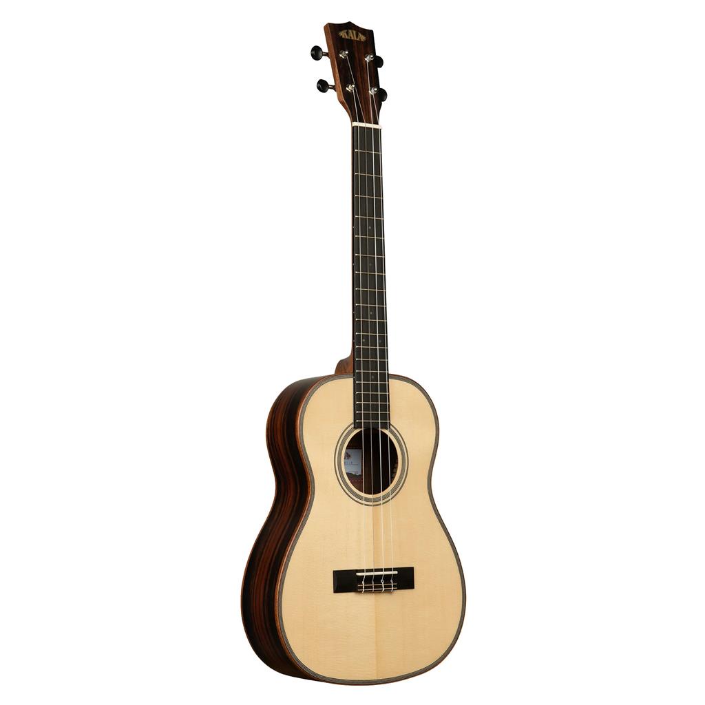 Kala KA-SSEBY-B Solid Spruce Top Striped Ebony Baritone Ukulele