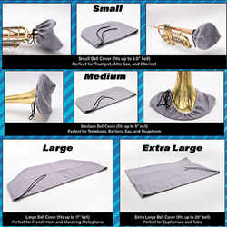 Superslick BELLCOVER-M Bell Cover Fits up to 9" bell Trombone, Baritone Sax, Flugelhorn