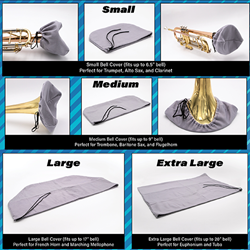 Superslick BELLCOVER-L Bell Cover Fits up to 17" bell  French Horn and Marching Mellophone